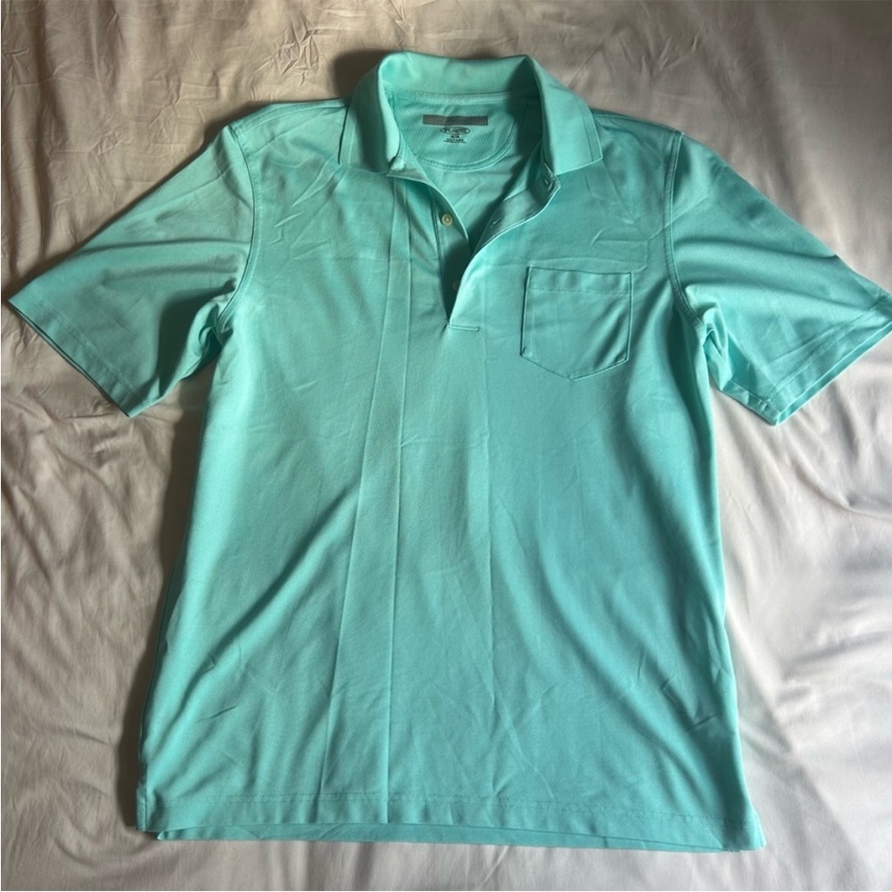 Greg Norman Aqua Golf Polo – Size Medium